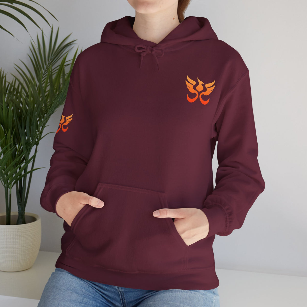 Phoenix Sigil Hoodie by PHEENIKS, product mockup