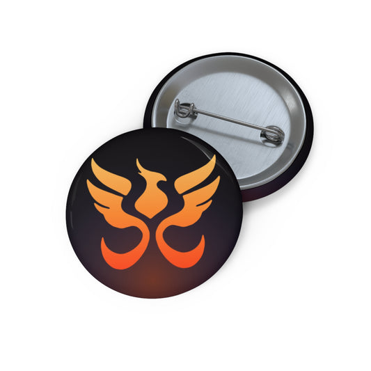 Phoenix Flame Pin Button