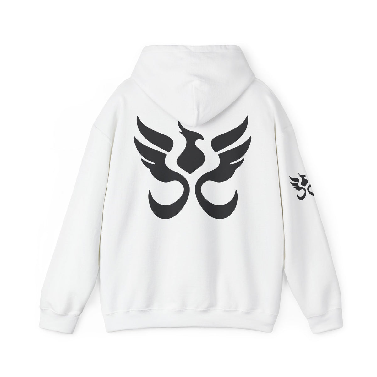 Phoenix Sigil Hoodie by PHEENIKS, back print mockup
