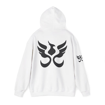 Phoenix Sigil Hoodie by PHEENIKS, back print mockup