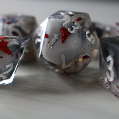Smoke and Blood Resin Dice Set