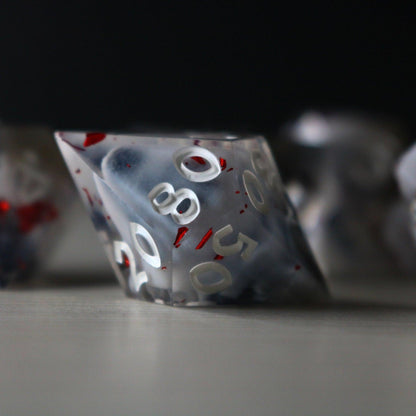 Smoke and Blood Resin Dice Set