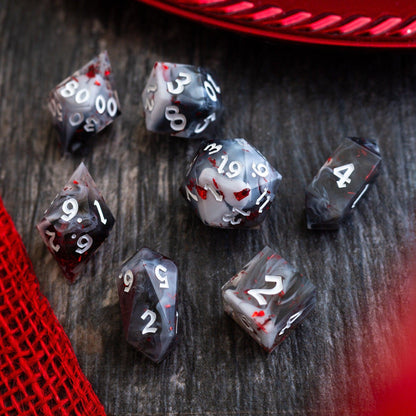 Smoke and Blood Resin Dice Set
