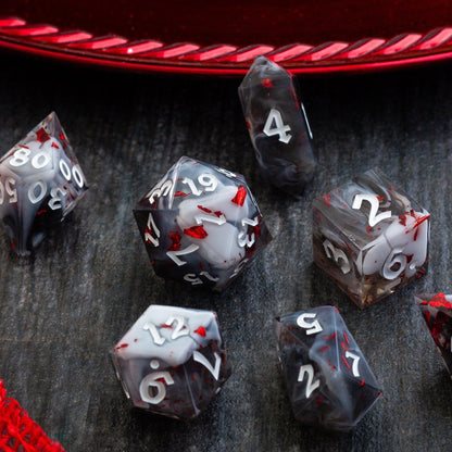 Smoke and Blood Resin Dice Set