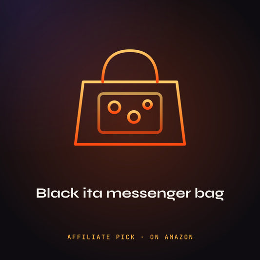 Black Ita Messenger Bag: PHEENIKS illustration (affiliate pick)