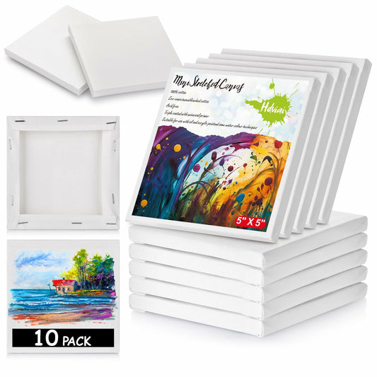 Mini Canvas & Easel Set, 12 Pieces