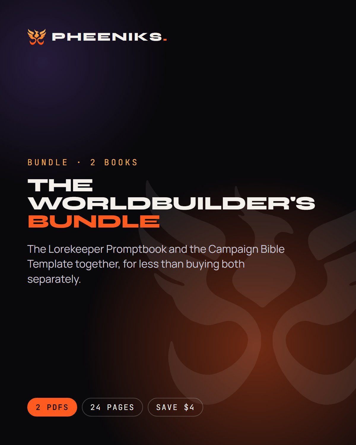 The Worldbuilder's Bundle cover: both PHEENIKS books together