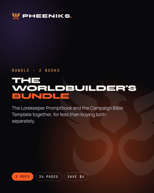 The Worldbuilder's Bundle cover: both PHEENIKS books together
